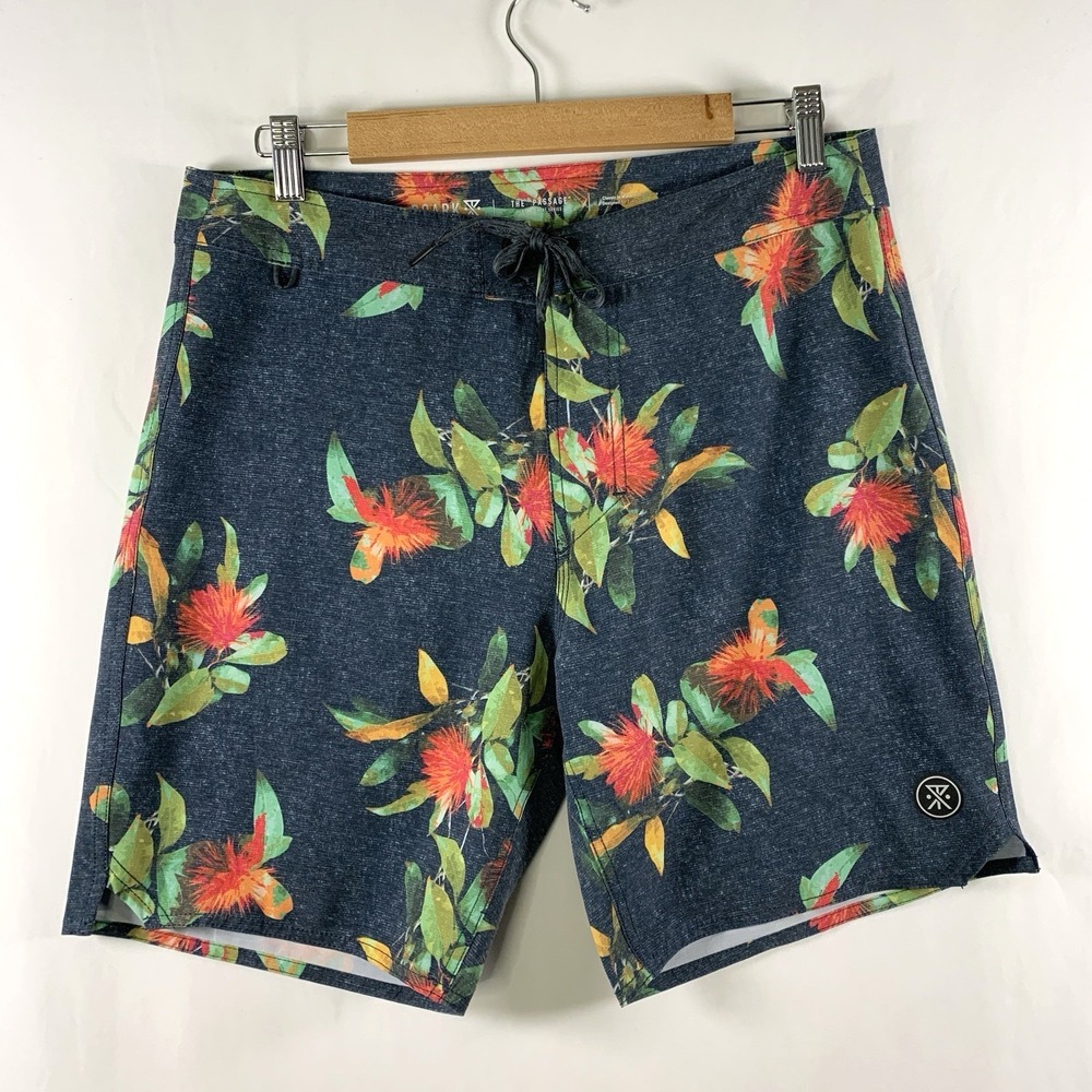 Roark Mens Passage Floral Board Shorts Size 31  Swim Beach Surf Tropical Vacay